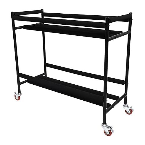  Gator Frameworks Two-Tier Snare Rack with Locking Casters - Holds up to 10 Snare Drums; (GFW-SDRACK-T2)