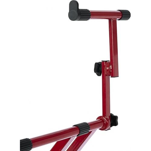  Gator Frameworks Deluxe Two Tier X Frame Keyboard Stand; Bright Red Finish (GFW-KEY-5100XRED)