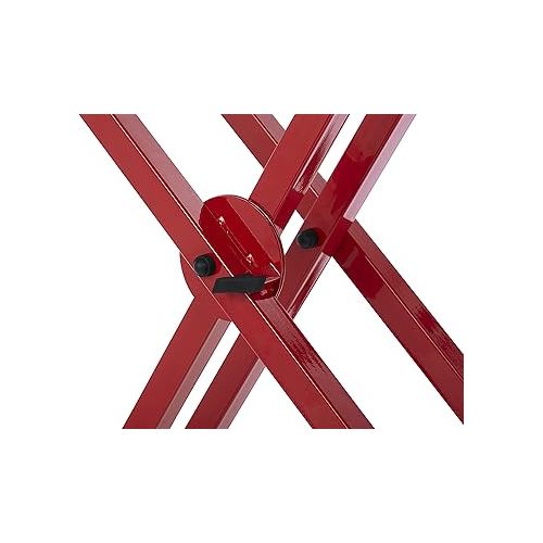  Gator Frameworks Deluxe Two Tier X Frame Keyboard Stand; Bright Red Finish (GFW-KEY-5100XRED)