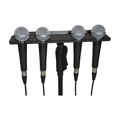  Gator Frameworks Multi Holder Stand Attachment Holdsup to (4) Microphones Wired or Wireless (GFW-MIC-4TRAY)