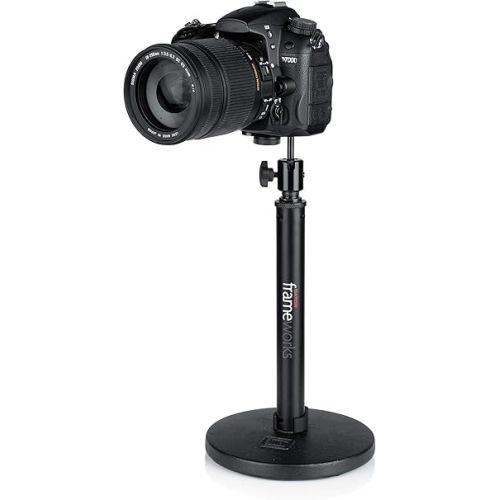  Gator Frameworks Camera Mount Mic Stand Adapter with Ball-and-Socket Head (GFW-MIC-CAMERA-MT)