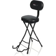 Gator Frameworks Guitar Seat with Padded Cushion, Ergonomic Backrest and Fold Out Guitar Stand; Holds both Acoustic and Electric Guitars (GFW-GTR-SEAT)