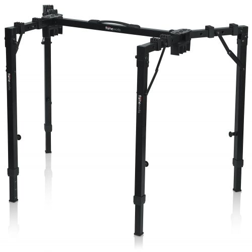  Gator Frameworks Adjustable T-Stand Folding Workstation or Keyboard Stand; Weight Capacity of 250lbs; (GFW-UTL-WS250)