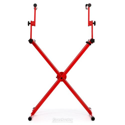  Gator Frameworks GFW-KEY-5100XRED Deluxe 2-Tier X-Style Keyboard Stand - Nord Red