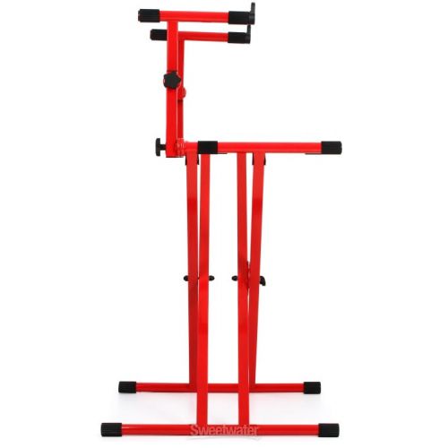  Gator Frameworks GFW-KEY-5100XRED Deluxe 2-Tier X-Style Keyboard Stand - Nord Red