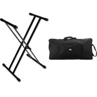 Gator Frameworks GFW-KEY-2000X Deluxe X-Style Keyboard Stand with Carry Bag