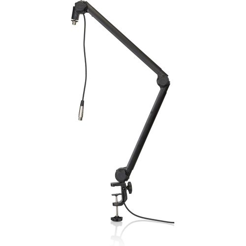  Gator Frameworks Deluxe Desk-Mounted Broadcast Microphone Boom Stand For Podcasts & Recording; Integrated XLR Cable (GFWBCBM3000)