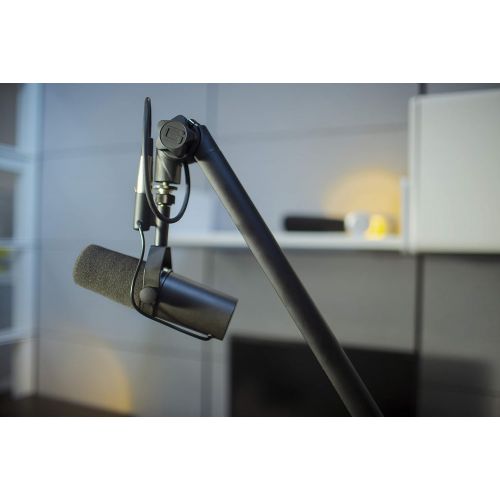  Gator Frameworks Deluxe Desk-Mounted Broadcast Microphone Boom Stand For Podcasts & Recording; Integrated XLR Cable (GFWBCBM3000)