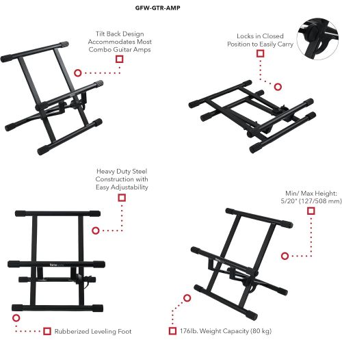  Gator Frameworks Adjustable Guitar Amp Stand; Fits Most Combo Amplifiers (GFW-GTR-AMP)