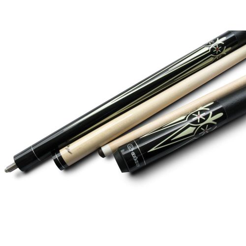  Gator by Champion Sport Co Champion Gator Zeus Billiard Maple Pool Cue Stick(19-21oz) + 2x2 Black Leather Case + Billiard Glove + Champion St 12.5 or 13mm Break Cue + Aim Trainer