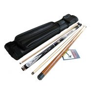 Gator by Champion Sport Co Champion White Spider Maple Pool Cue Stick (19-21 oz), Hercules Jump Break Cue, Black 2x2 Case, 2 Billiard Glove, Retail Price $199.67