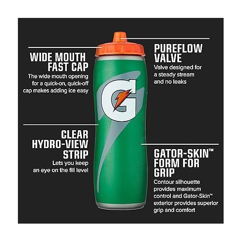  Gatorade 32oz Gator-skin Bottle, Green, One Size