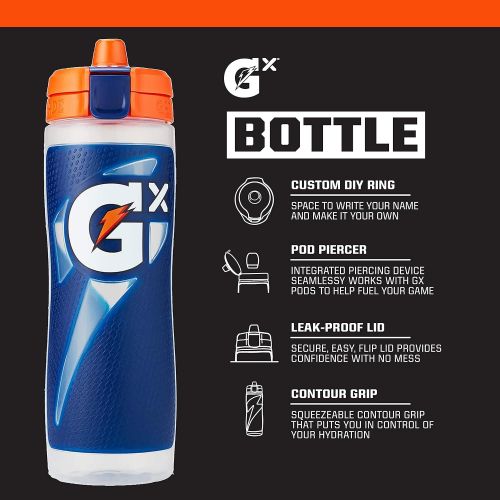  Gatorade Gx Hydration System, Non-Slip Gx Squeeze Bottles Or Gx Sports Drink Concentrate Pods