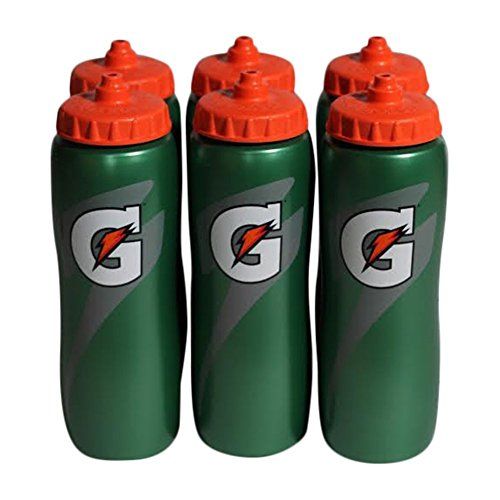  Gatorade 32 Oz Squeeze Water Sports Bottle - Value Pack of 6 - New Easy Grip Design for 2014