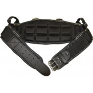 Gatorback Pro-Comfort Back Support Belt Black w/White Stitching. 1250 Duratek Nylon Belt with Molded Air Channel Padding, Carrying Handles and Suspender Loops. Contractor Pro (2XL