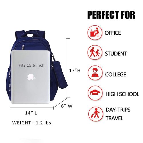  Gatycallaty Waterproof Backpack for Women College Bookbags Casual Travel Daypack with Pen Case Multi-pocket Computer Bag Satchel fits 15.6 inch Laptop