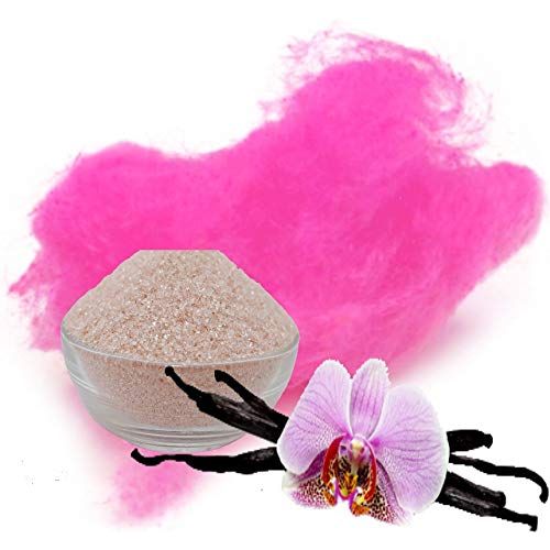  [아마존베스트]Gaumenshop 100g Aromazucker Vanille Pink Zucker fuer bunte Zuckerwatte Farbaromazucker und Dekorzucker fuer Zuckerwattemachinen