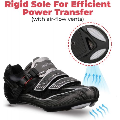  [아마존베스트]Gavin Elite Road Cycling Shoe - 2 and 3 Bolt Cleat Compatible