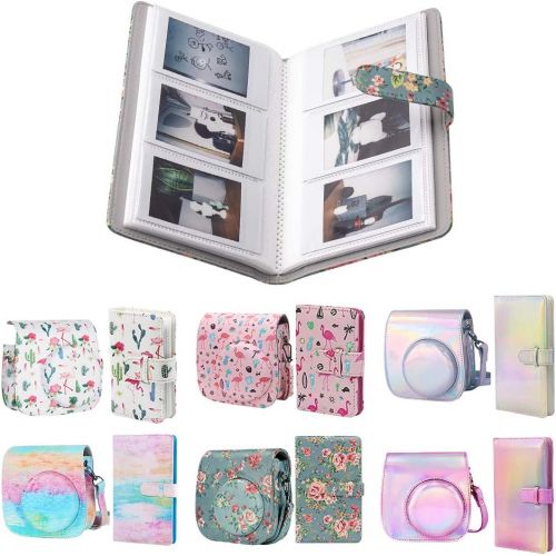  Gazechimp Protective & Portable Case Compatible with Fuji Instax Mini 9 8 Instant Camera with 96 Pockets Album - Pink