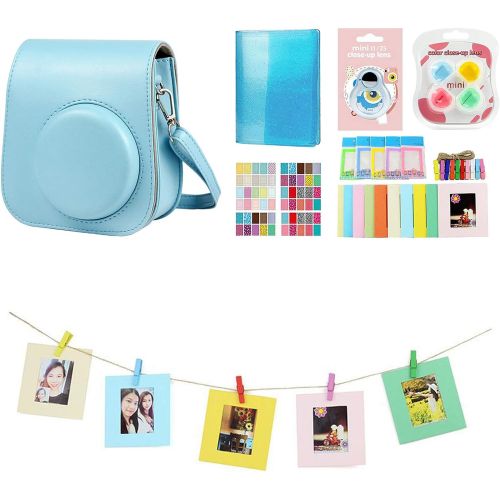  Gazechimp Case for Mini 11 Instant Camera Accessories Bundle Assorted Frames - Meet The Quality Standards, 100% Tested Before Shipment - Blue