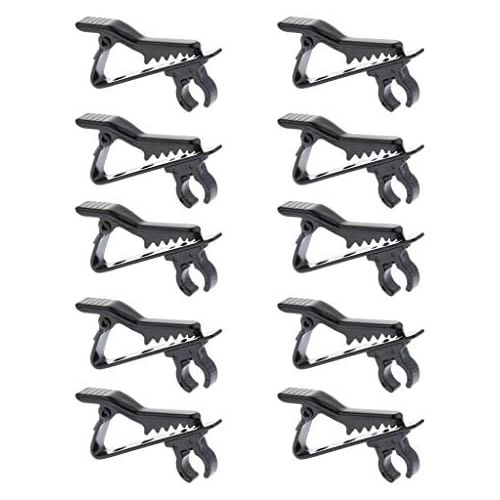  [아마존베스트]gazechimp Pack / 10pcs Metal Microphone Mic Clips Clips For Interview Meeting Lectures Online Chat