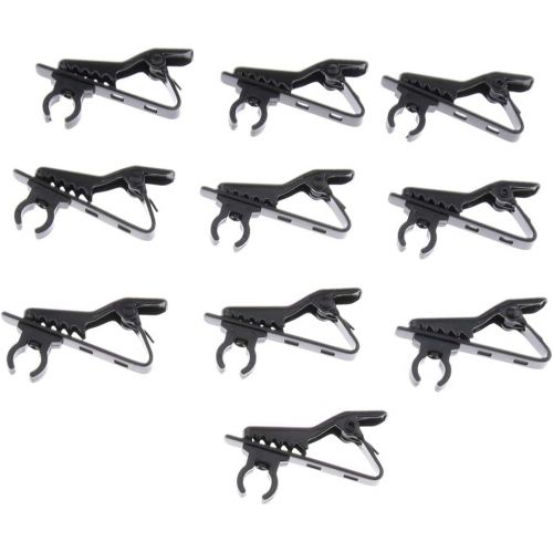  [아마존베스트]gazechimp Pack / 10pcs Metal Microphone Mic Clips Clips For Interview Meeting Lectures Online Chat