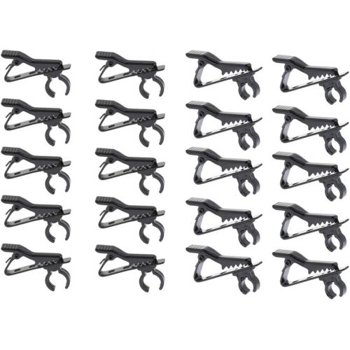  [아마존베스트]gazechimp Pack / 10pcs Metal Microphone Mic Clips Clips For Interview Meeting Lectures Online Chat