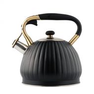 Gazechimp Stove Top Tea Kettle with Wood Pattern Anti Scald Handle for Gas Electric Applicable