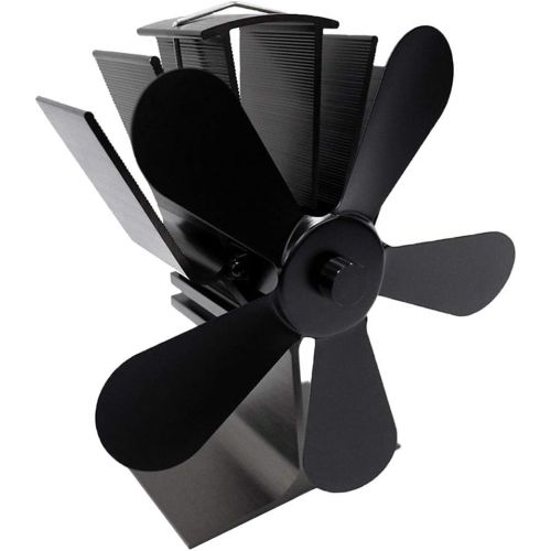  Gazechimp 5 Heat Distribution Stove Fan Heat Powered Wood Stove Fan 6 Colors Black