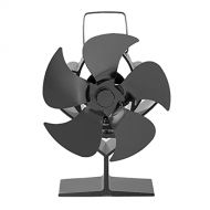 Gazechimp 5/6/7 Blade Heat Powered Wood Stove Fan Mute Motor for Wood/Log Burner/Fireplace Fan 110x145mm 5 Blade