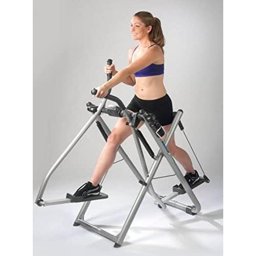  Gazelle Supreme Glider Cardio Home Fitness Training Exercise Machine with Hydraulic Resistance w/Grip Pulse Technology Water Bottle Holder & 3 DVDs