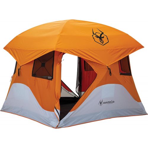  Gazelle Tents 22272 T4 Pop-Up Portable Camping Hub Tent, Easy Instant Set Up in 90 Seconds, 4 Person, Orange