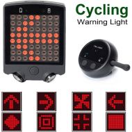 Gazelle Trading Bicycle Turn Signals Waterproof Remote Control Wireless RechargeableTail Light 64 LED Bike Rear Tail Red Laser Light Safety Warning Line Easy to Install