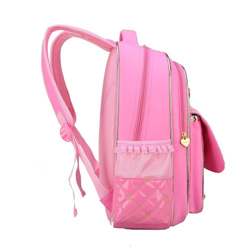  Bookbag for Girls,Gazigo Waterproof Girls Backpack with bows Back to School Gifts (Pink, Small)