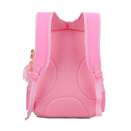  Bookbag for Girls,Gazigo Waterproof Girls Backpack with bows Back to School Gifts (Pink, Small)