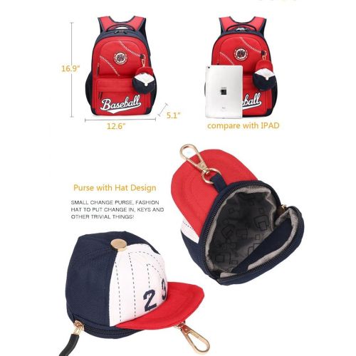  Boys Backpack, Gazigo Children Kids Baseball Backpacks For School Boy Grade 3-5