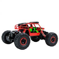 Gbell 1:18 Off-Road RC Vehicle Climber Monster Car, 2.4Ghz 4WD High Speed Remote Control Truck Pickup Car Buggy Kit Toy Birthday for Boys Kids 8-15 Years Old (Red)