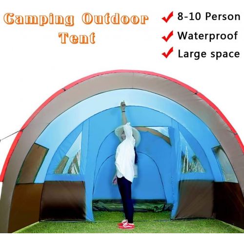  Gbyao Tent 8-10 People Waterproof Portable Travel Camping Tent Walking Double Oxford high Strength Outdoor Tent