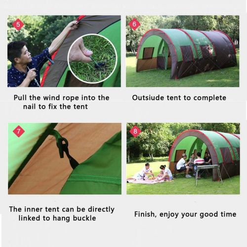  Gbyao Tent 8-10 People Waterproof Portable Travel Camping Tent Walking Double Oxford high Strength Outdoor Tent