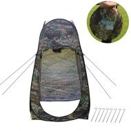 Gbyao Tent Outdoor pop-up Camouflage Tent Camping Shower Room Bathroom Privacy Bathroom Dressing Room Storage Single Mobile Folding Tent