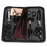 Gcissors Portabble And Durable Black Steel Pet Scissors Kit Sharp Edge Dog Cat 4Pcs Grooming With Storage Bag