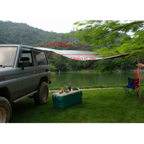  Gdrasuya10 Car Side Awning, Waterproof Rooftop Car Sun Shelter, Auto Canopy Camper Trailer Tent Roof Top for SUV Minivan Hatchback Camping Outdoor Travel 5-6Persons