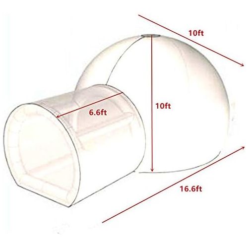  Gdrasuya10 Inflatable Bubble Camping Tent 10ft Commercial Grade Outdoor Clear Dome Camping Cabin Bubble Tent with Air Blower for DIY Outdoor Family Backyard Camping Stargazing