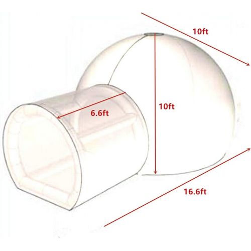  Gdrasuya10 Inflatable Bubble Camping Tent 10ft Commercial Grade Outdoor Clear Dome Camping Cabin Bubble Tent with Air Blower for DIY Outdoor Family Backyard Camping Stargazing
