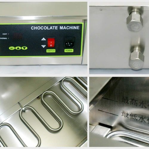  Gdrasuya10 Chocolate Melting Pot 8KG 17.6LB Tempered Chocolate Electric Chocolate Melter Heater for Home Bakery Use (1 Tank)