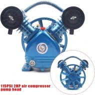 [아마존베스트]Gdrasuya10 Upgrade Version V Type Twin Cylinder Air Compressor Pump Head Double Stage Replacement Pump 21CFM 2HP 115PSI/ 5.5HP 181PSI (2HP 115PSI)