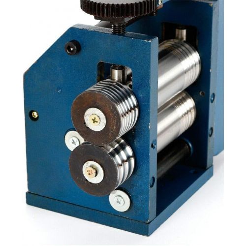  [아마존베스트]MONIPA Jewelry Rolling Mill Machine 3 inch 75mm Manual Combination Rolling Mill Gear Ratio 1:6 Presser Roller for Jewelers Square Wire Flat Semicircle Pattern Metal Sheet Marking DIY Tool