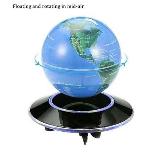  [아마존베스트]Gdrasuya10 Magnetic Globe, Colorful Light Magnetic Levitation Floating Globe World Map for Home Office Decorate(6 inch)