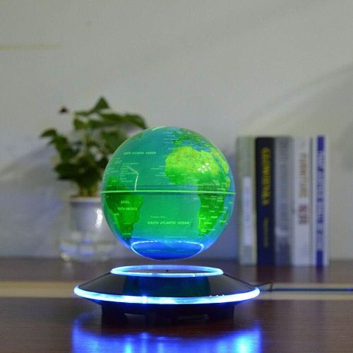  [아마존베스트]Gdrasuya10 Magnetic Globe, Colorful Light Magnetic Levitation Floating Globe World Map for Home Office Decorate(6 inch)