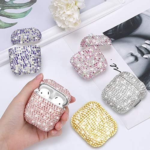  [아마존베스트]Gdrtwwh Rhinestone Case Compatible with Apple AirPods 1 & 2, Protective Case, Luxury Diamonds, AirPod Charging Protective Case for Apple I10 / I12 TWS